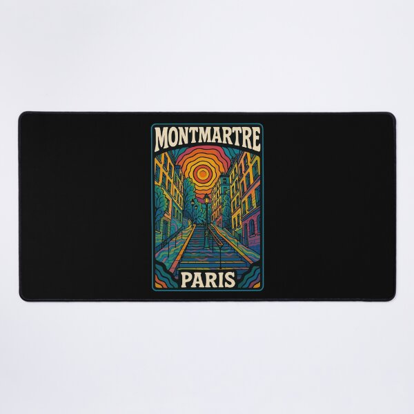 Item preview, Montmartre Paris Europe Colorful Trippy Art Travel designed and sold by TomFrontierArt.