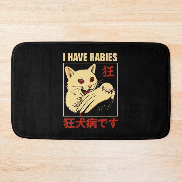 Item preview, I Have Rabies Cat Biting Hand Funny Anime Style Illustration designed and sold by titanlevi.
