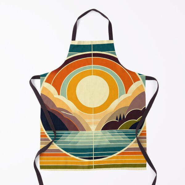 Item preview, Geometric Sun Over Mountain Lake designed and sold by InkSmithery.