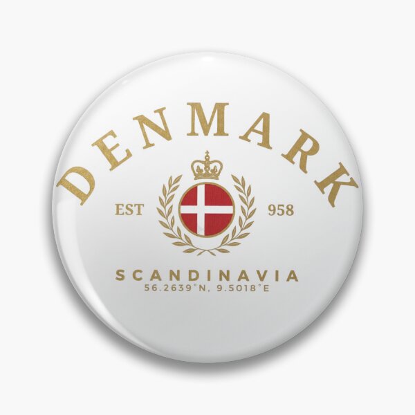 Item preview, Denmark Heritage Crest - Scandinavia Royal Gold Seal designed and sold by Shopeon Designs.