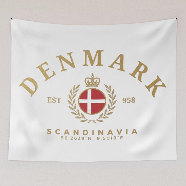 Item preview, Denmark Heritage Crest - Scandinavia Royal Gold Seal designed and sold by Shopeon Designs.