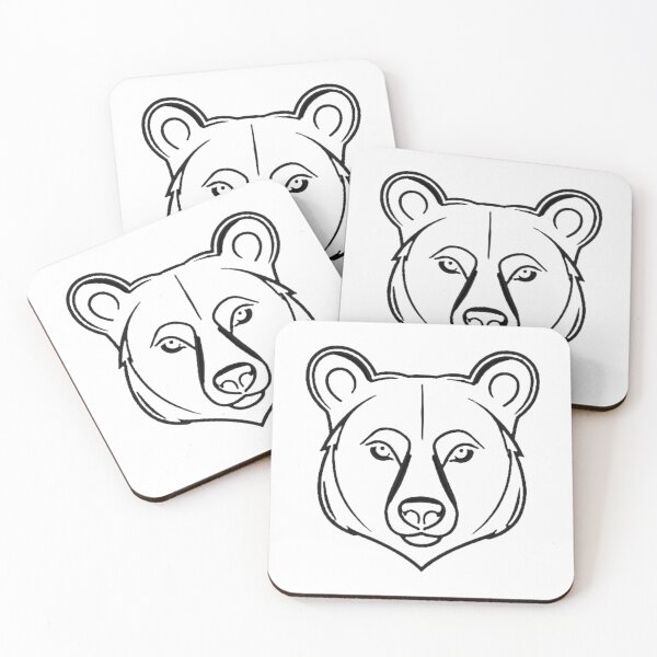 Item preview, Minimalist Bear Line Art – Modern Symmetrical Wildlife Illustration - 5 designed and sold by RELAX STATION.