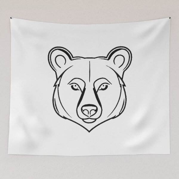 Item preview, Minimalist Bear Line Art – Modern Symmetrical Wildlife Illustration - 5 designed and sold by RELAX STATION.