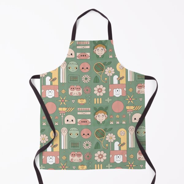 Item preview, Cute Kawaii Monkey Flower Retro Seamless Pattern - Pastel Whimsical Repeat designed and sold by Midnight Veil Designs.