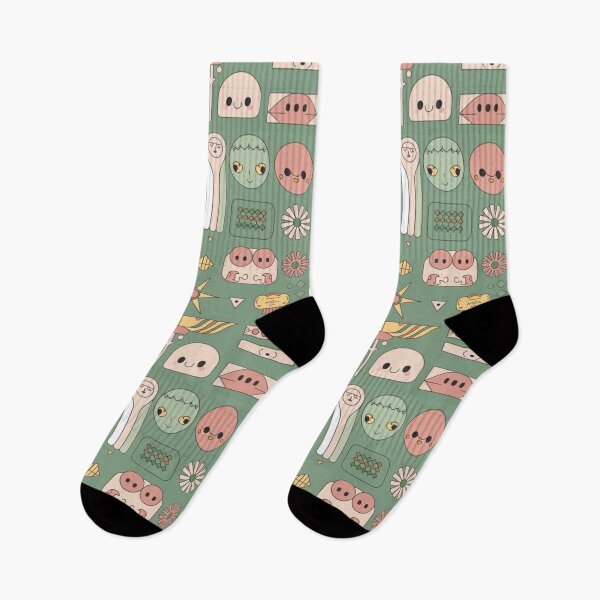Item preview, Cute Kawaii Monkey Flower Retro Seamless Pattern - Pastel Whimsical Repeat designed and sold by Midnight Veil Designs.