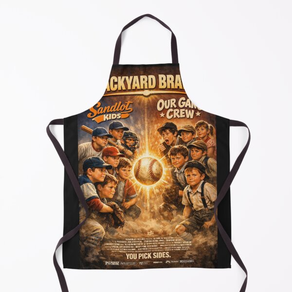 Item preview, Backyard Brawl: Sandlot Kids vs Our Gang Crew Poster Vintage Baseball Movie Parody Tee designed and sold by GhostDawgs.