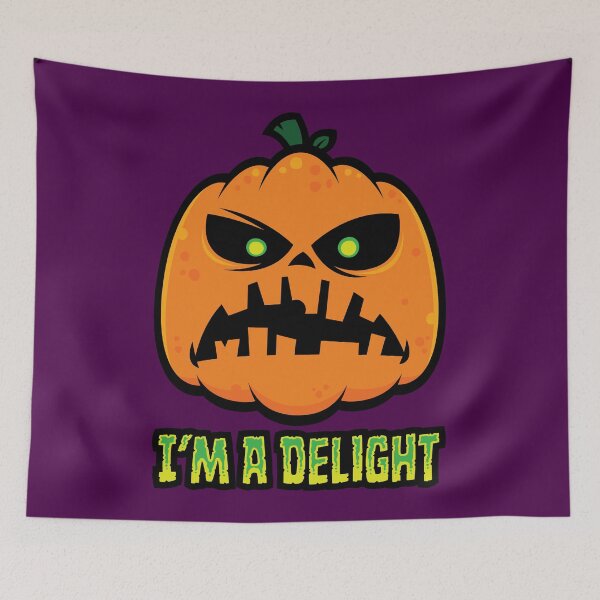 Item preview, Delightfully Grumpy Jack-O-Lantern Pumpkin designed and sold by fizzgig.