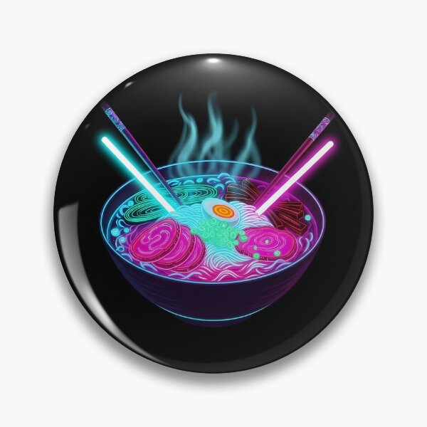 Item preview, Neon Ramen Bowl - Cyberpunk Japanese Food Art designed and sold by powersunlight.