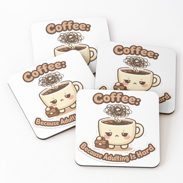 Item preview, Coffee Because Adulting Is Hard – Funny Coffee Lover Humor Design designed and sold by rushaib.