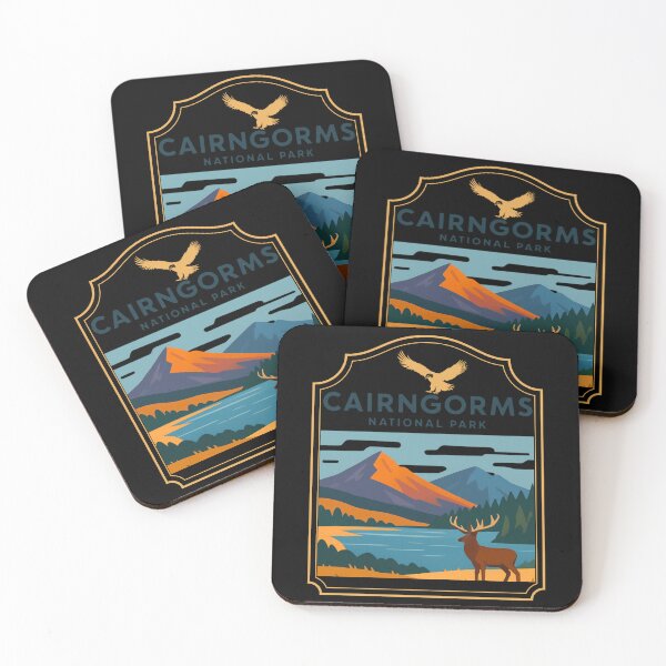 Item preview, A Vintage Illustration of Cairngorms National Park - Scotland - Sticker designed and sold by SkyTrailKin.