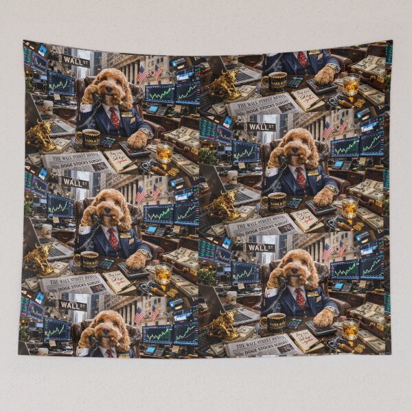 Item preview, Cockapoo Wall Street President at a Trading Desk designed and sold by Paul Thompson Photography.