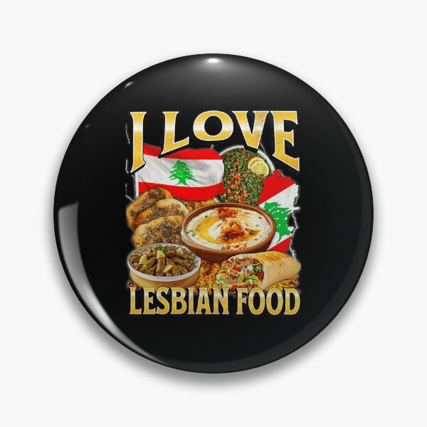 Item preview, I Love Lesbian Food Funny Lebanese Food Meme designed and sold by tadmercado.