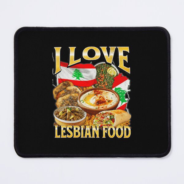 Item preview, I Love Lesbian Food Funny Lebanese Food Meme designed and sold by tadmercado.
