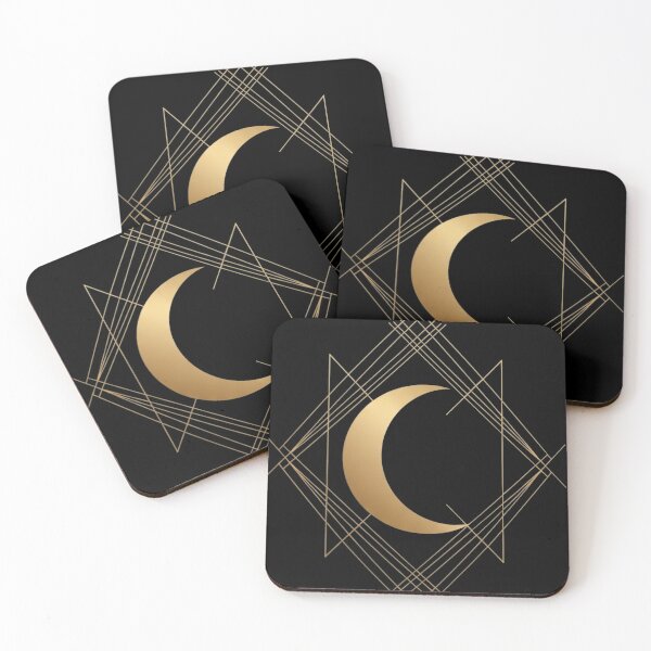 Item preview, Golden Celestial Crescent: Stars and Night Sky. designed and sold by mostafacasper12.