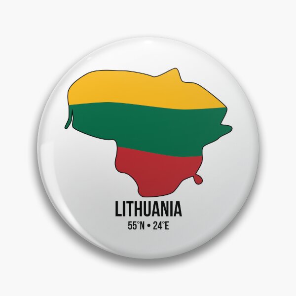 Item preview, Lithuania Travel Sticker | Map Outline Flag Design with Coordinates designed and sold by JulijaArt.