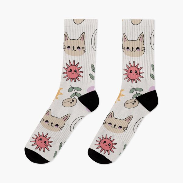 Item preview, Stay Wild Good Vibes Cats & Sun Seamless Pattern - Pastel Cute Repeat designed and sold by Midnight Veil Designs.