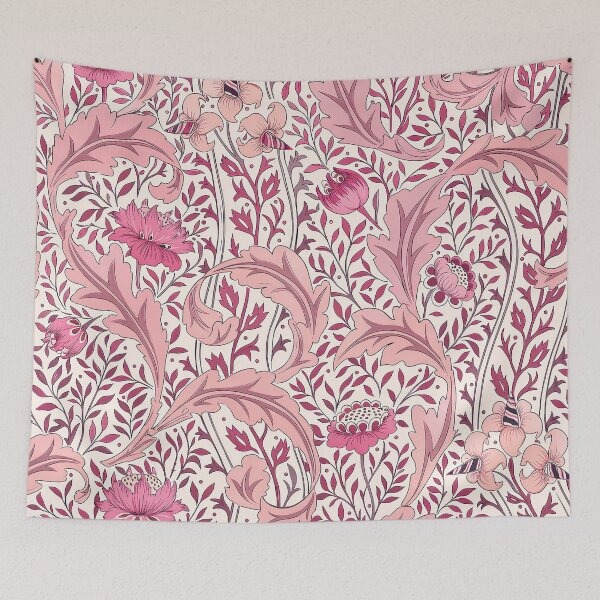 Item preview, William Morris Floral Pattern Pink designed and sold by maniacfitness.