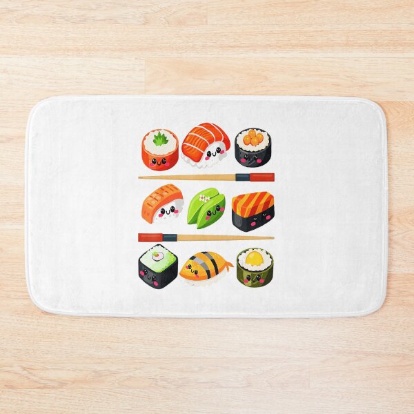 Item preview, Cute Kawaii Sushi Set Japanese Food Cartoon designed and sold by titanlevi.