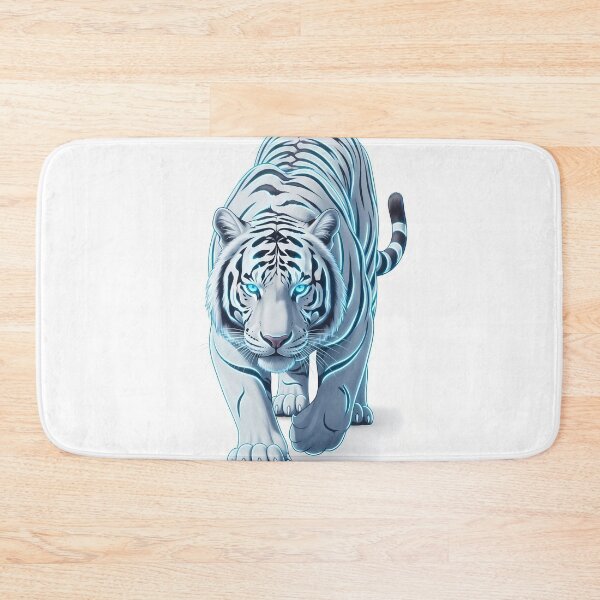 Item preview, Cybernetic White Tiger - Futuristic Wildlife Cyberpunk Art designed and sold by powersunlight.