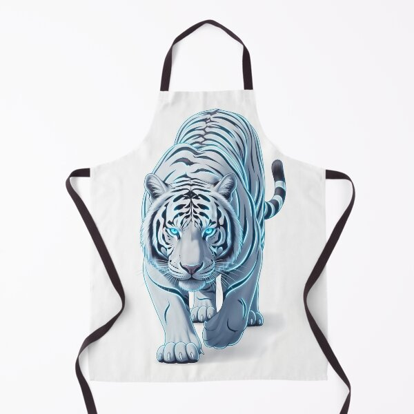 Item preview, Cybernetic White Tiger - Futuristic Wildlife Cyberpunk Art designed and sold by powersunlight.