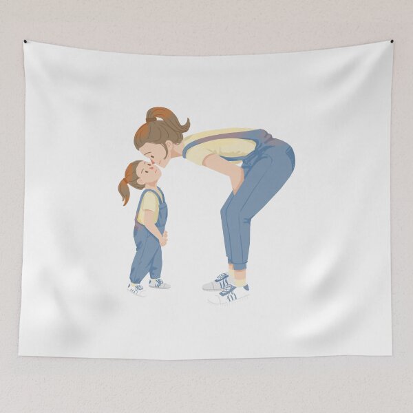 Artikelvorschau, Niedliche Illustration der Mutter-Kind-Liebe entworfen und verkauft von CozyMomDesigns.