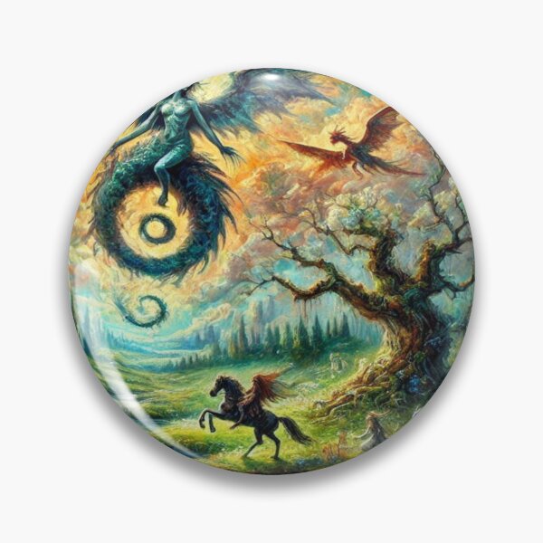 Artikelvorschau, Epic Fantasy Realm with Dragons, Magic Light and Mythical Riders entworfen und verkauft von FotoworldEdel.