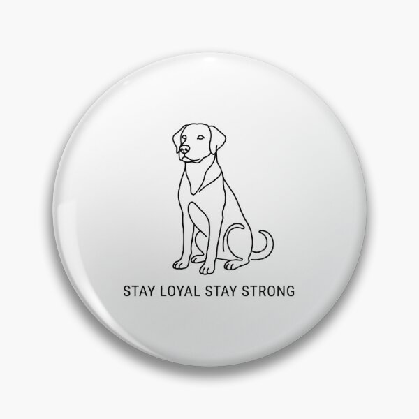 Item preview, Minimal Dog Sticker – Stay Loyal Stay Strong Line Art designed and sold by SainiArt19.