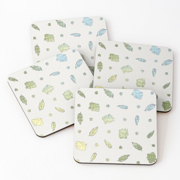 Item preview, Spring Breeze: Green and Cyan Leaf Pattern designed and sold by Nekogobido.