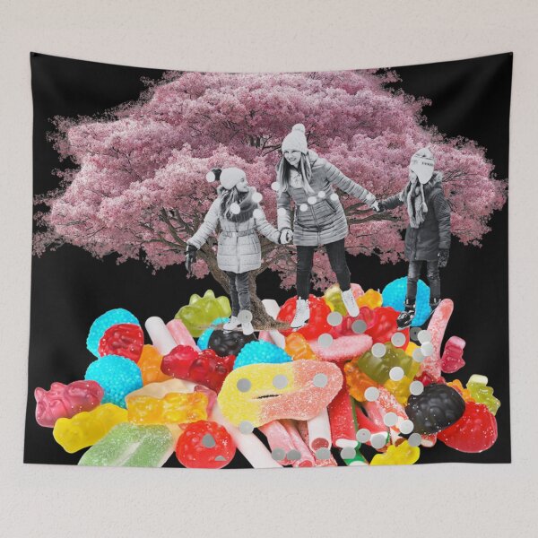 Item preview, Family Candy Ice Skating Collage Vintage Mix Black designed and sold by AnimaliaStar.