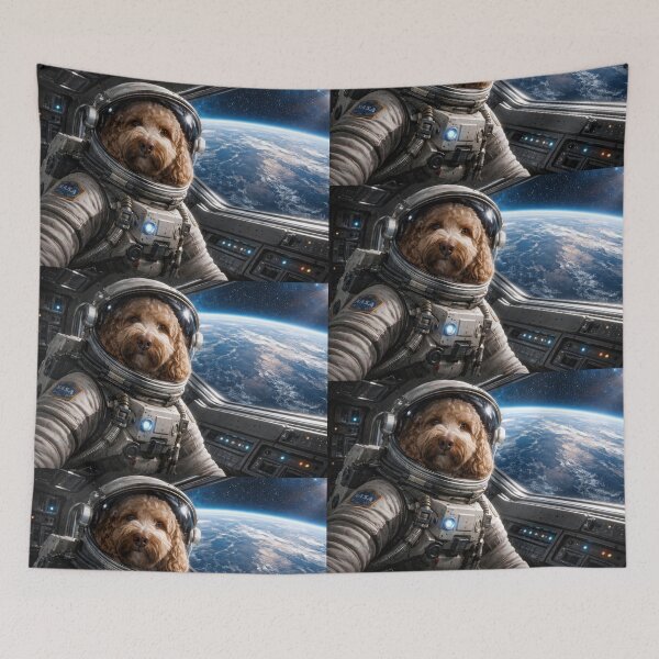 Item preview, Cockapoo Astronaut in Spacecraft Above Earth designed and sold by Paul Thompson Photography.