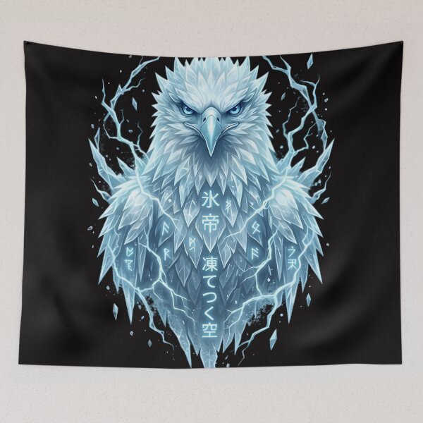 Item preview, Ice Crystal Eagle Spirit with Japanese Kanji designed and sold by WalterAdd.