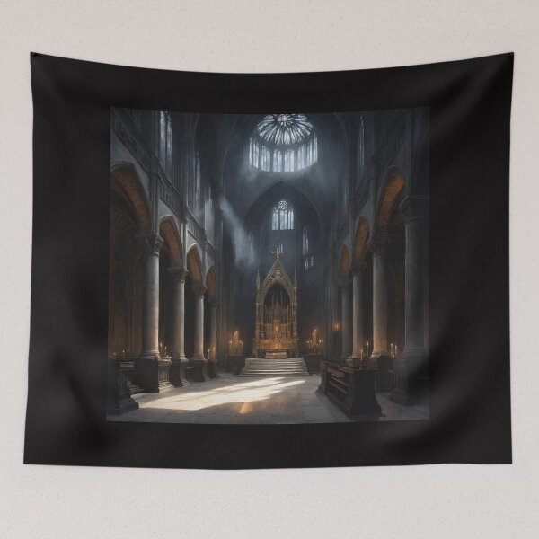 Item preview, The Opening Rite — Dark Sacred Cathedral Altar Art designed and sold by GeoWhimsy Studio.