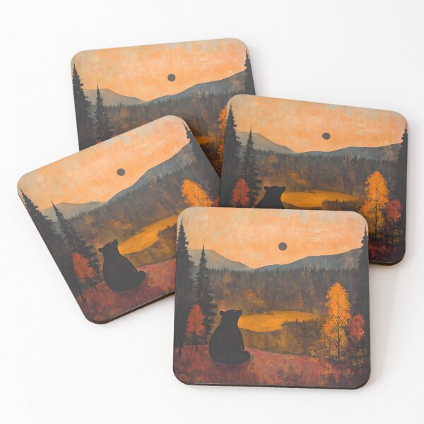 Item preview, Solitary Bear in Autumn Silence Under the Dark Sun designed and sold by StaStreetStore.