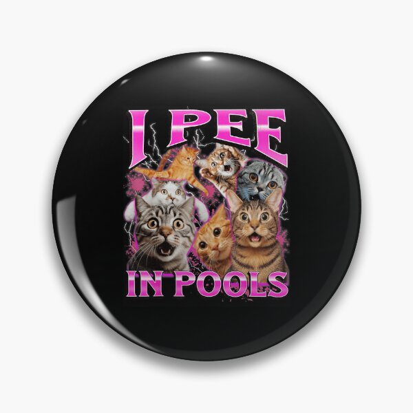 Item preview, I Pee In Pools Funny Cat Meme Chaotic Humor designed and sold by tadmercado.