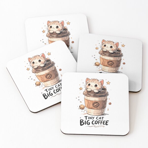 Item preview, Cute Astronaut Cat Coffee Design | Tiny Cat Big Coffee designed and sold by INDEEDME.