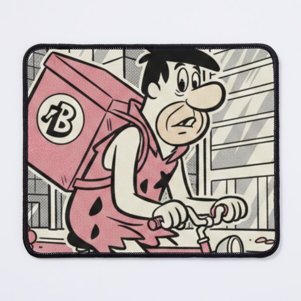 Item preview, “BEDROCK BIKE‑RUSH BANGER — STONE‑AGE SPEED WITH CITY‑SLICK ATTITUDE” designed and sold by Print Fiction.