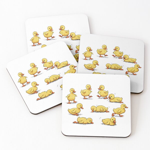 Item preview, Group of Fluffy Yellow Ducklings in Playful Circle designed and sold by TeeARTHY.