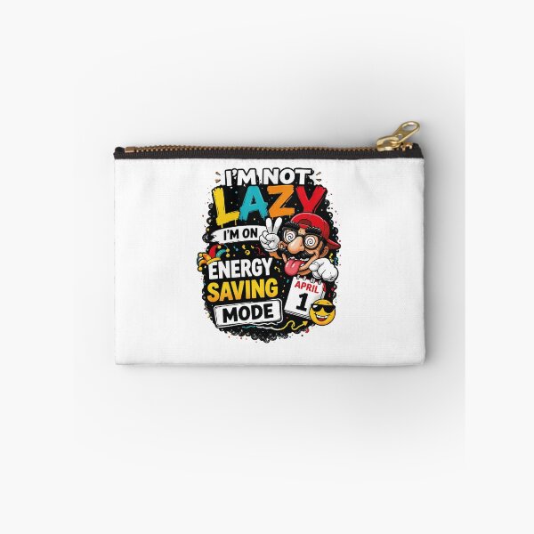 Item preview, Funny Lazy Quote Energy Saving Mode Cartoon April Fools Design designed and sold by afr-saad.
