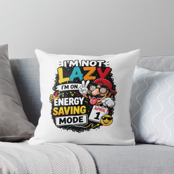 Item preview, Funny Lazy Quote Energy Saving Mode Cartoon April Fools Design designed and sold by afr-saad.