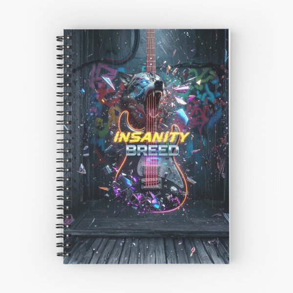 Item preview, INSANITY BREED // CYBER NEON GUITAR WOLF designed and sold by INSANITYBREED.