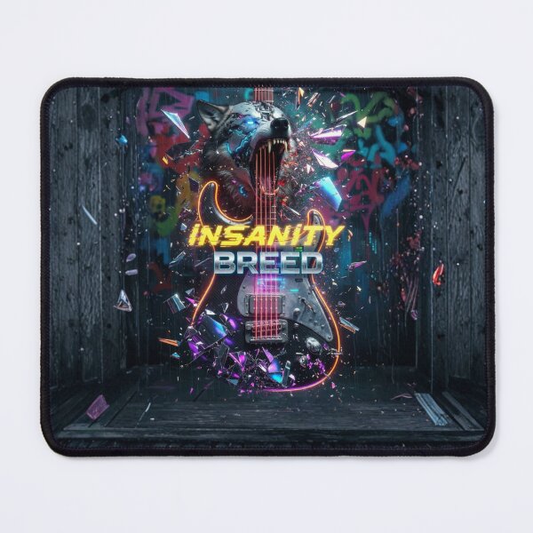 Item preview, INSANITY BREED // CYBER NEON GUITAR WOLF designed and sold by INSANITYBREED.
