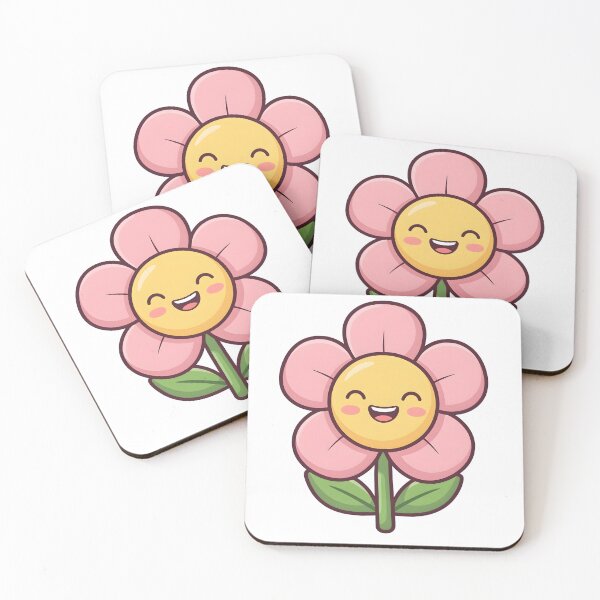 Item preview, Laughing Kawaii Flower - Joyful Pink Daisy - Cute Mee Happy Bloom designed and sold by Cute Mee .