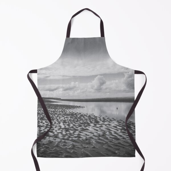 Item preview, Light playing on water coastal beach atmospheric landscape black and white photograph poster art print designed and sold by Astrid Arkhangelsky.