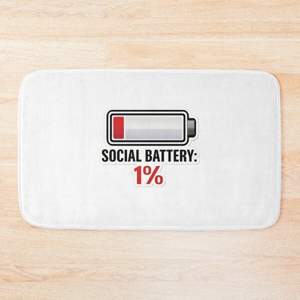 Item preview, Social battery 1% designed and sold by Tur-estore.