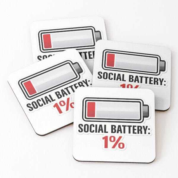 Item preview, Social battery 1% designed and sold by Tur-estore.