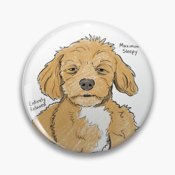 Item preview, Vintage Sketch Maximum Sleepy Maltipoo Dog designed and sold by Flying Doggo.