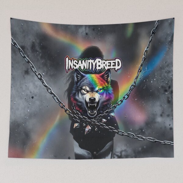 Item preview, INSANITY BREED // RAINBOW FURY WOLF designed and sold by INSANITYBREED.