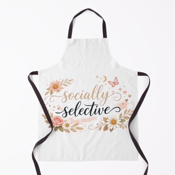 Item preview, Socially Selective Aesthetic Floral Quote Design | Introvert Personality Cute Minimal Art designed and sold by Sanika arts .