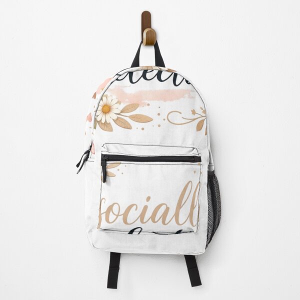 Item preview, Socially Selective Aesthetic Floral Quote Design | Introvert Personality Cute Minimal Art designed and sold by Sanika arts .