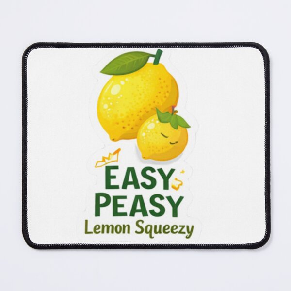 Item preview, Easy Peasy Lemon Squeezy – Cute Kawaii Lemon Funny Quote Design designed and sold by bloomandbeads.eu.